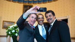 Bill Nye, Barack Obama, and Neil Degrasse Tyson