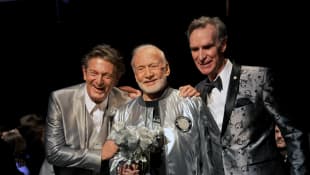 Nick Graham, Buzz Aldrin, and Bill Nye