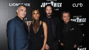 Chad Stahelski, Halle Berry, Keanu Reeves and Ian McShane