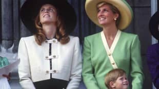 Fergie, la princesa Diana y el príncipe Harry