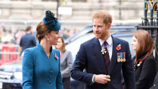 Prince Harry and Duchess Kate attend the Anzac Day service at Westminster Abbey 