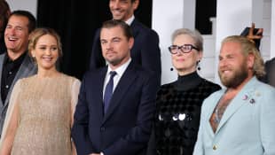 Jennifer Lawrence, Leonardo DiCaprio, Meryl Streep and Jonah Hill