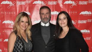 Kelly Preston, John Travolta y Ella Travolta