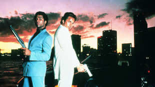 Philip Michael Thomas and Don Johnson in 'Miami Vice'