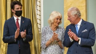 Prince Charles, Duchess Camilla, and Justin Trudeau