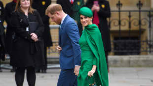 Prince Harry and Duchess Meghan at the Commonwealth Day Service in London on Monday.