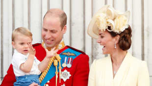 Prince Louis, Prince William and Duchess Catherine