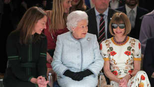 Queen Elizabeth II and Anna Wintour