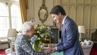 Queen Elizabeth II and Justin Trudeau