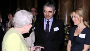 Rowan Atkinson, Gillian Anderson, and Queen Elizabeth II