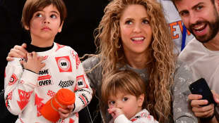 Gerard Piqué and Shakira with their sons