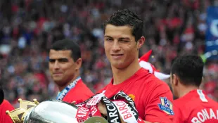 Premier League Soccer Manchester United, ManU v Arsenal MAY 16 Cristiano Ronaldo of Manchester United who was nicknamed