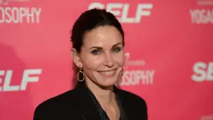 Courteney Cox attends SELF Magazine and Jennifer Aniston's celebration of Mandy Ingber's new book "Yogalosophy: 28 Days to the Ultimate Mind-Body Makeover"