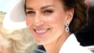 Duchess Kate tribute Princess Diana Lady Middleton jewelry outfit Trooping the Colour 2022 royal family