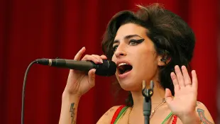 British pop singer Amy Winehouse perform