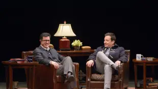Stephen Colbert and Jimmy Fallon