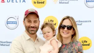 Jimmy Kimmel and Molly McNearney with daughter Jane Kimmel