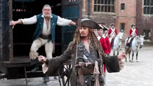 Johnny Depp as Captain Jack Sparrow in Pirates of the Caribbean