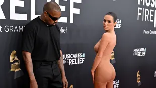 kanye west bianca censori grammys 2025 appearance red carpet scandal
