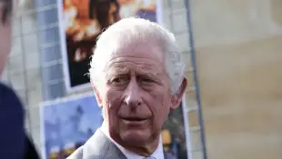 King Charles III during a visit to the University of Bordeaux's Experimental Forest.
