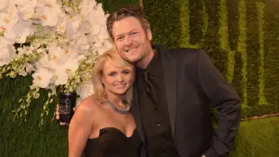Miranda Lambert and Blake Shelton attend the BMI 2014 Country Awards