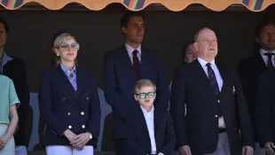 Princess Charlène with Prince Albert and Prince Jacques