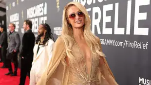 paris hilton hot revealing grammys 2025 red carpet appearance