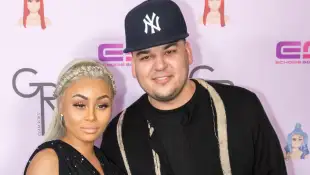 Rob Kardashian and Blac Chyna arrive at her Blac Chyna Birthday Celebration And Unveiling Of Her "Chymoji" Emoji Collection.