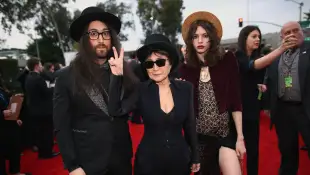 Sean Lennon, Yoko Ono and Charlotte Kemp Muhl