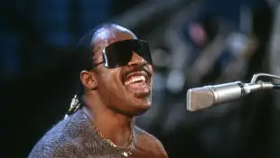 Stevie Wonder sings