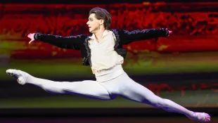 RUSSIA, MOSCOW - FEBRUARY 5, 2024: Mariinsky Theatre principal dancer Vladimir Shklyarov performs during the ballet show