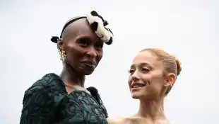 WICKED PHOTO CALL SYDNEY, Wicked cast members Cynthia Erivo (left), and Ariana Grande pose for a photograph during a med