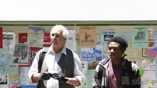 Chevy Chase and Donald Glover in 'Community'.