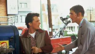 Michael J Fox and Crispin Glover