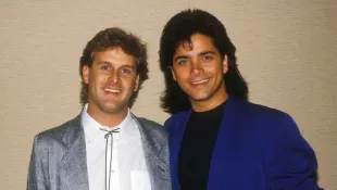 Apr 6 2005 DAVE COULIER AND JOHN STAMOS OF FULL HOUSE 06 1987 MICHELSON PHOTOS PUBLICATIONxINx