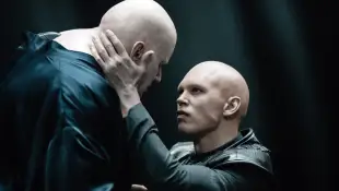 Austin Butler and Stellan Skarsgard in 'Dune: Part 2"