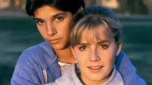 Ralph Macchio and Elisabeth Shue in 'The Karate Kid' 1984.