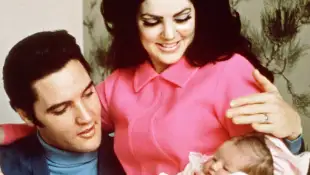 Elvis Presley, Priscilla Presley and Lisa Marie Presley