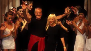 Gianni Versace and Donatella Versace in 1992.