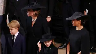 Prince George, Duchess Kate, Princess Charlotte and Duchess Meghan