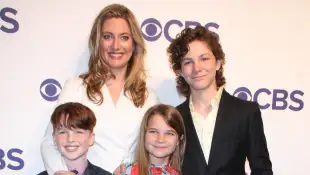 NEW YORK NY May 16 2018 Zoe Perry Montana Jordan Iain Armitage Raegan Revord attend CBS Upfro