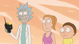 RICK AND MORTY, from left: Rick Sanchez (voiced by Justin Roiland), Summer Smith (voiced by Spencer Grammer), Morty Smit