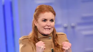 Sarah Ferguson, Duchess of York, guest of Rai talk show Porta a Porta, presents her book 'Her Heart for a Compass'. (Antonelli/AGF/Maria Laura Antonelli)