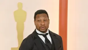 Jonathan Majors attends the 95th annual Academy Awards at the Dolby Theatre in the Hollywood section of Los Angeles on S