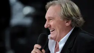 Grand Journal Cannes Gerard Depardieu appears on Canal + TV show Le Grand Journal during the 67th Cannes Film Festival i