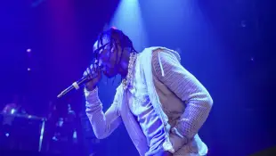 Travis Scott performing at E11even Featuring: Chase B, Travis Scott Where: Miami, Florida, United States When: 22 Jul 20