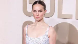 81st Annual Golden Globe Awards - LA Natalie Portman wearing a Dior Haute Couture dress and De Beers jewelry arrives at