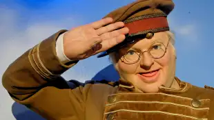 Alfred Hawthorne `Benny` Hill, Madame Tussauds, UK 2018. Alfred Hawthorne `Benny` Hill was an English comedian and actor