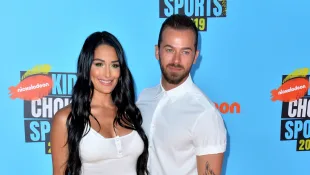 Artem Chigvintsev & Nikki Bella, SANTA MONICA, USA. July 11, 2019: Artem Chigvintsev & Nikki Bella at Nickelodeons Kids
