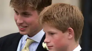 Los jóvenes príncipes William y Harry